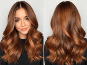 Bronze Copper hair- Olive skin tones looking for a metallic shine.