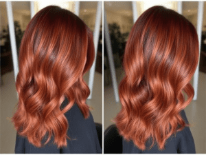 Copper Balayage hair